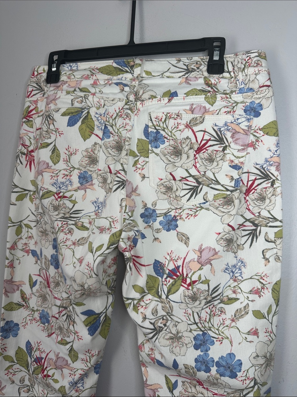 Floral Skinny Women’s Jeans - White Multi - Picture 7 of 8